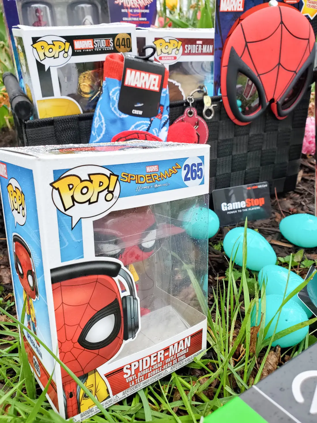 Spider-Man Easter Basket Funk Pops. Build your very own Spider-Man themed Easter Basket with a little help from your One-Stop-Shop GameStop. Gamestop has everything you need to build the ultimate Easter Basket for your teenager.