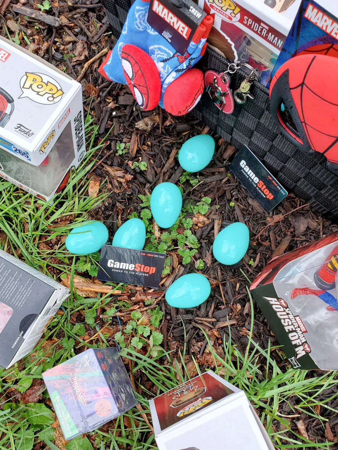 Spider-Man Easter Basket from GameStop. Build your very own Spider-Man themed Easter Basket with a little help from your One-Stop-Shop GameStop. Gamestop has everything you need to build the ultimate Easter Basket for your teenager.