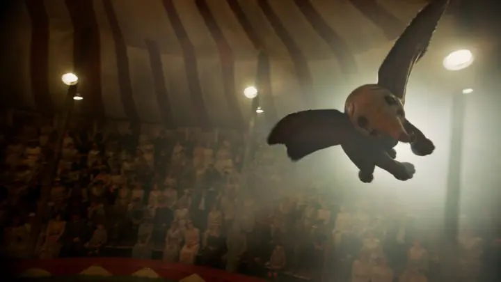 n Disney&rsquo;s new live-action adventure &ldquo;Dumbo,&rdquo; a newborn elephant with giant ears discovers he can fly, and he&rsquo;s destined to be a star, which may or may not be a good thing. Directed by Tim Burton, &ldquo;Dumbo&rdquo; flies into theaters on March 29, 2019.