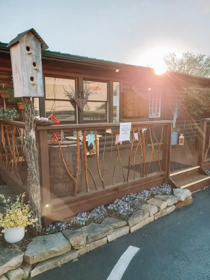 Eagles Ridge Resort Office Entrance. The Mountain Charm 3 Bedroom Cabin at Eagles Ridge Resort offers ample space and luxury. The perfect place to stay during a family vacation to Pigeon Forge, TN.