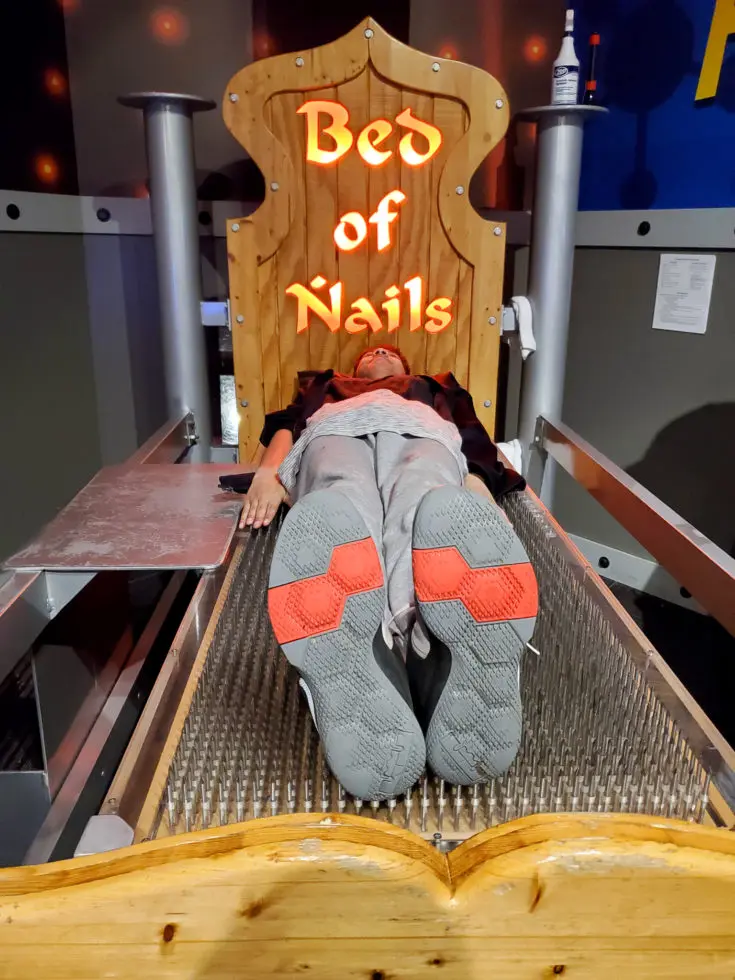 WonderWorks Bed of Nails Anthony. One of the top&nbsp;things to do in Pigeon Forge, WonderWorks Indoor Amusement park, is one of the best&nbsp;Pigeon Forge Attractions. With over 35,000 square feet of &ldquo;edu-tainment,&rdquo; WonderWorks is an amusement park for the mind. Read our full review on the blog.