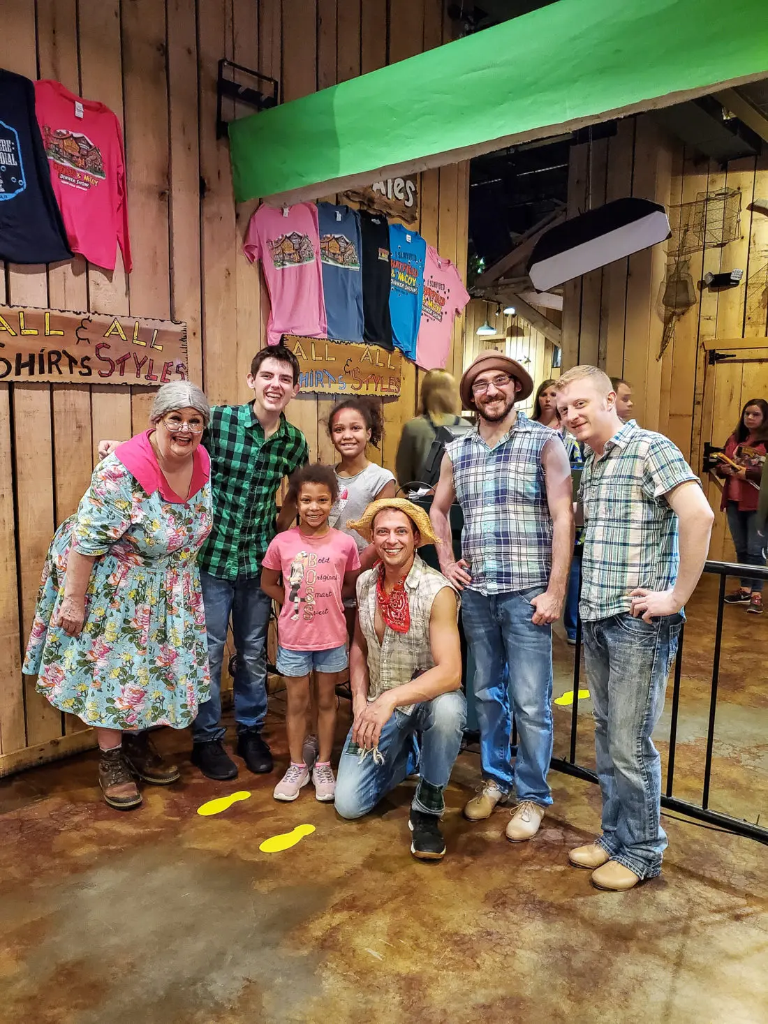 Hatfield and McCoy Family Feud Dinner Show Group Actor Photo. Nothing says entertainment like a good family feud in the Hatfield & McCoy Dinner Show. Laugh until your sides hurt in this hilarious show that offers an all you can eat southern style cooking dinner.