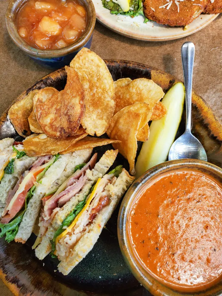 The Old Mill Pottery Cafe & Grille Lunch Duo. The Pottery House Cafe serves freshly made sandwiches, salads, and hearty entrees on dishes created by our potters right next door. Read my full review which includes photos of this beautiful and delicious location in Pigeon Forge, TN.