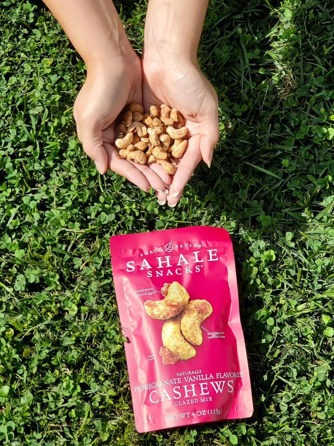 Sahale Snacks Pomegrante Vanilla Flavored Cashews. Snack easy with Sahale snacks, they are the delicious option that fit seemlessly into your everyday lives. Sahale Snacks use unique combinations and layers of flavor with real ingredients to elevate your everyday snacking experience.