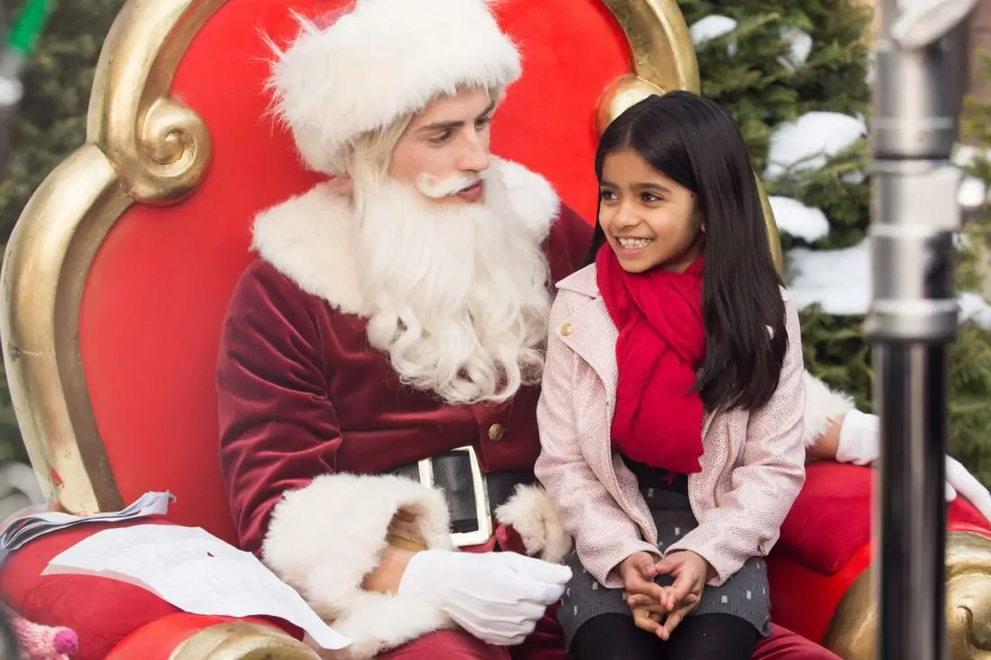 A Cinderella Story Christmas Wish Santa. A Cinderella Story: Christmas Wish is available on Digital beginning October 15, and on Blu-ray&trade; Combo Pack and DVD on October 29