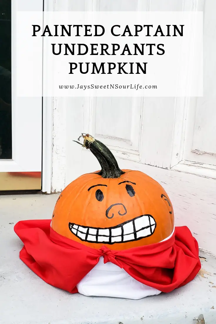 Painted Captain Underpants Pumpkin. Skip the mess and create your very own Painted Captain Underpants Pumpkin this Halloween. In celebration of Dreamworks's The Spooky Tales of Captain Underpants: Hack-A-Ween Halloween special streaming now on Netflix we created this fun painted halloween pumpkin.