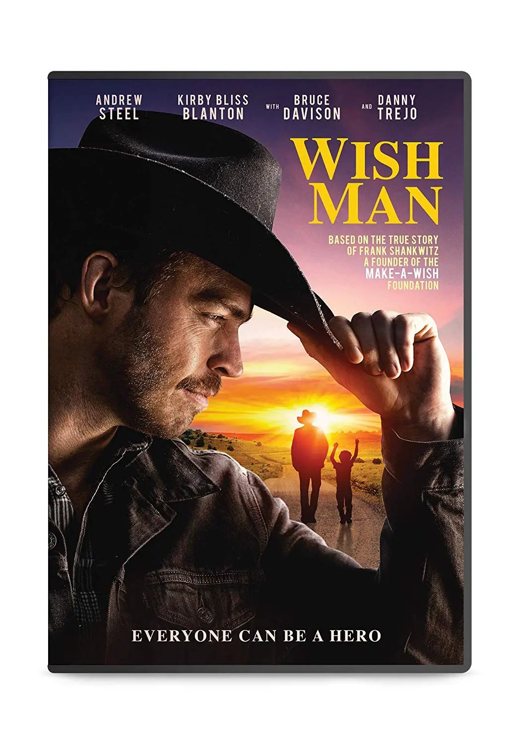 Wish Man DVD. After surviving a near-fatal accident and being framed for police brutality, his whole world falls apart. Unexpectedly, he finds hope in the shape of a terminally ill boy, who reunites him with his father after 28 years. To honor the boy, he creates the Make-A-Wish Foundation.