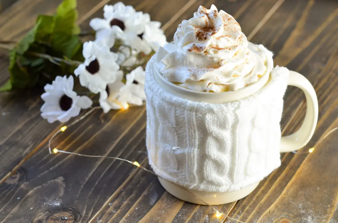 Almond Milk Butterbeer Latte. Mix up something delicious for your family this coming up holiday. Indulge in a warm cup of my Almond Milk Butterbeer Latte with a side of Sticky Toffee Pudding.