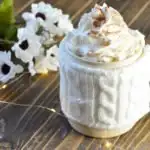 Almond Milk Butterbeer Latte. Mix up something delicious for your family this coming up holiday. Indulge in a warm cup of my Almond Milk Butterbeer Latte with a side of Sticky Toffee Pudding.