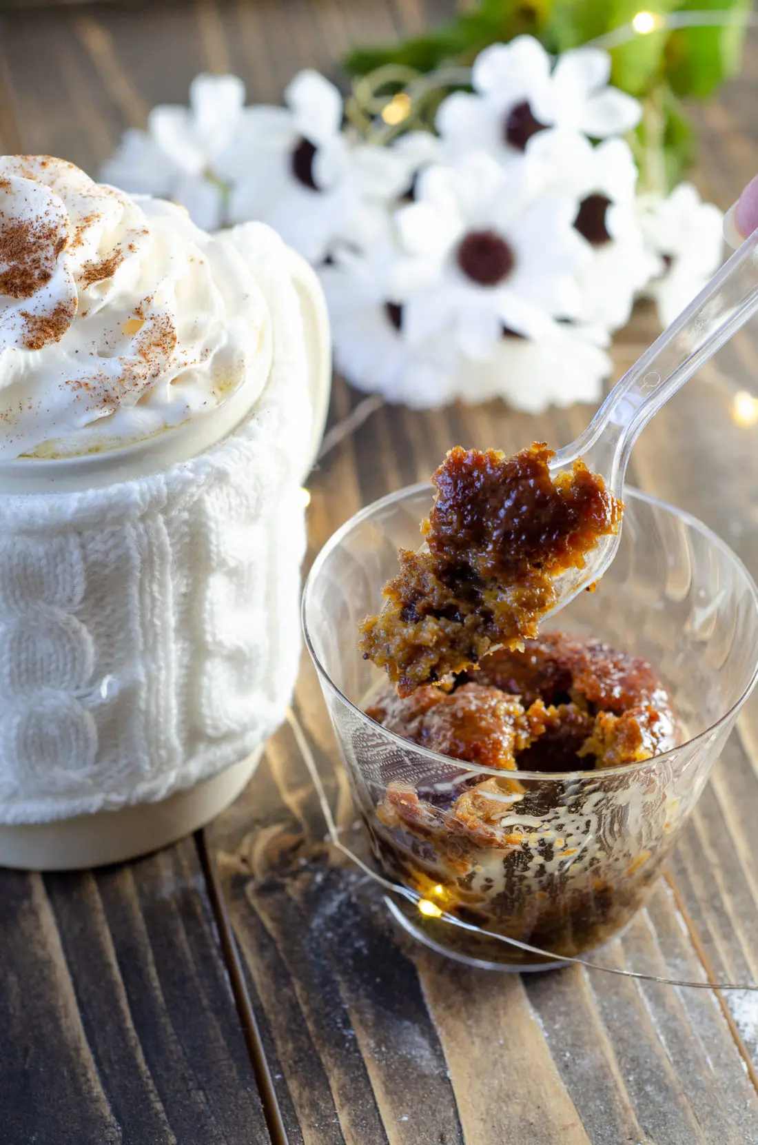 Almond Milk Butterbeer Latte with Sticky Toffee Pudding. Mix up something delicious for your family this coming up holiday. Indulge in a warm cup of my Almond Milk Butterbeer Latte with a side of Sticky Toffee Pudding.