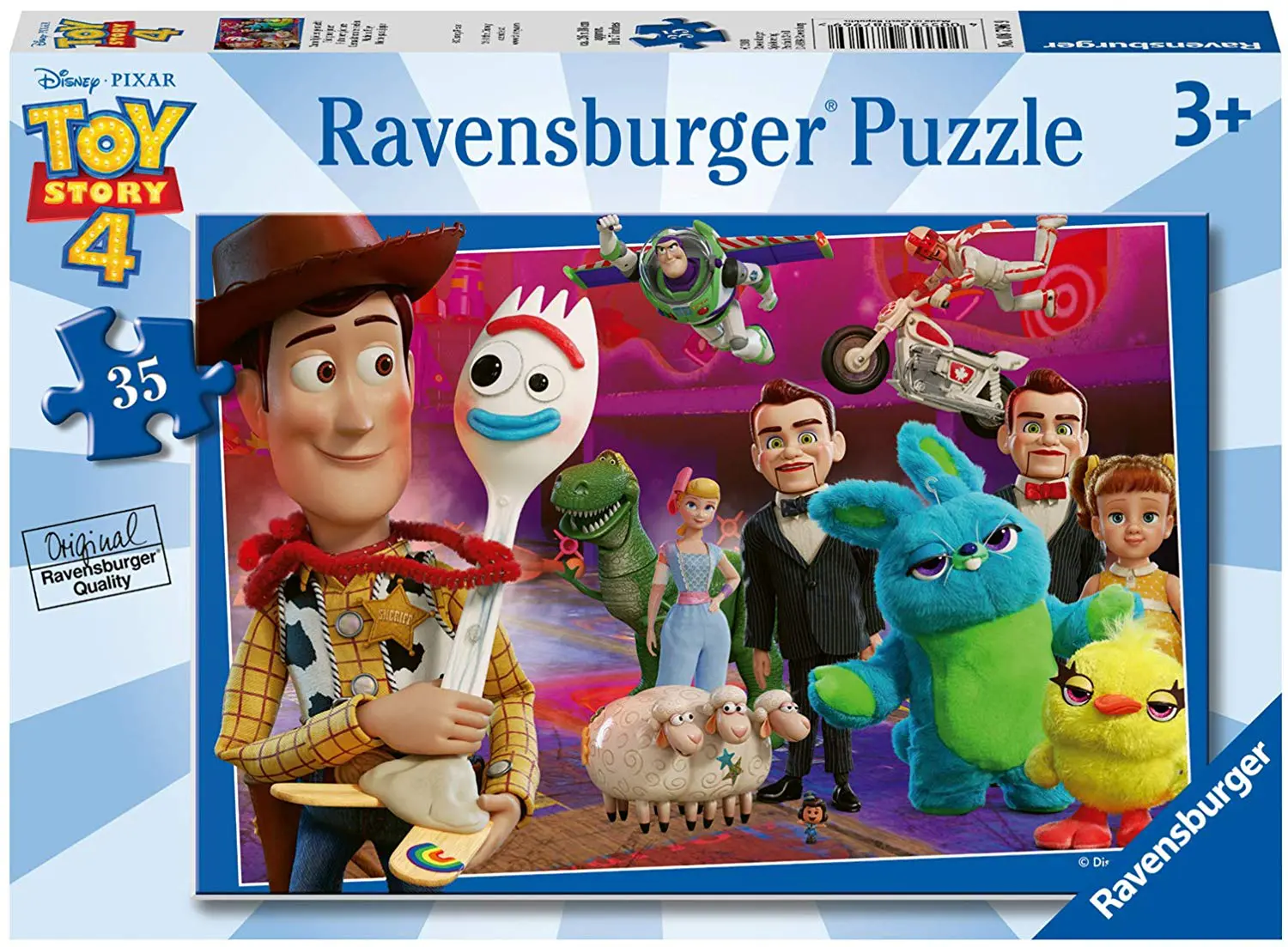 Toy Story 4 Puzzle. Rediscover the fun and excitement of Disney Toy Story 4 with this colorful 35-piece puzzle, featuring all your favorites you know and love! Ravens burger has been making toys for the hand, head, and heart for over 130 years.