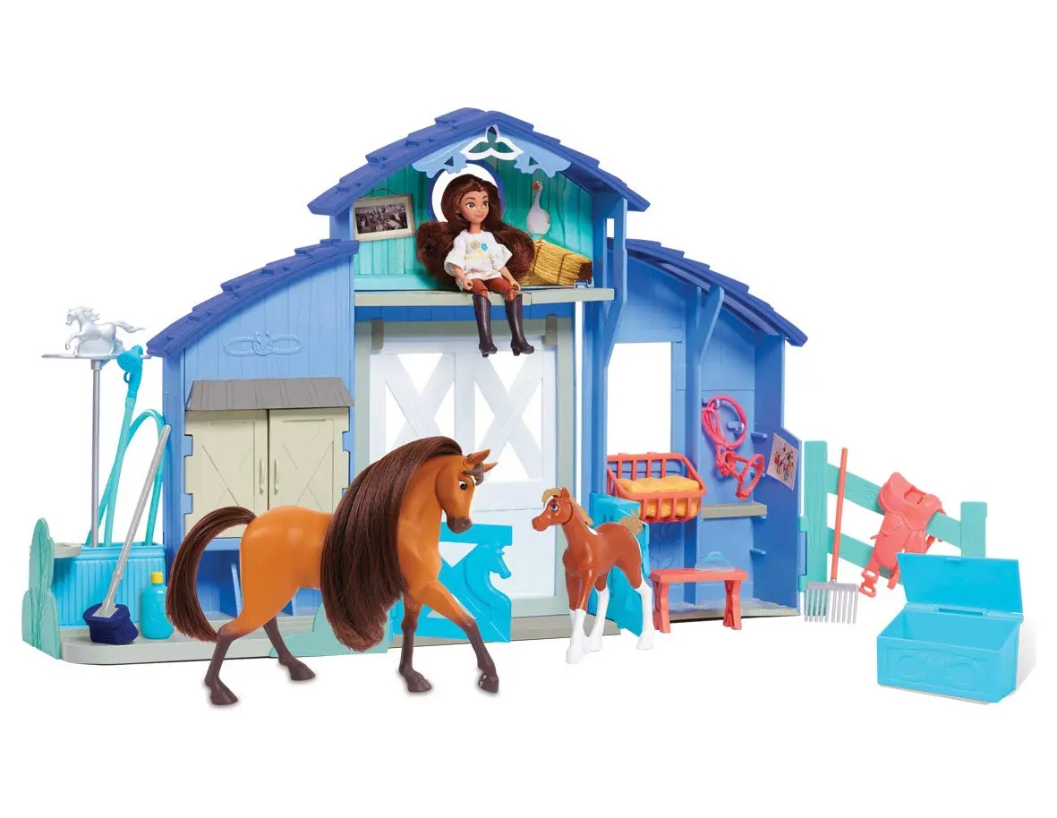 DreamWorks Spirit Riding Free Spirit and Lucky Grooming Paddock. Bring home the adventurous world of DreamWorks Animation Television's Netflix original series, Spirit Riding Free! with the Spirit & Lucky Grooming Paddock! Even wild mustangs need grooming. After a long day of riding through the frontier, Spirit and the other horses love getting groomed by Lucky!