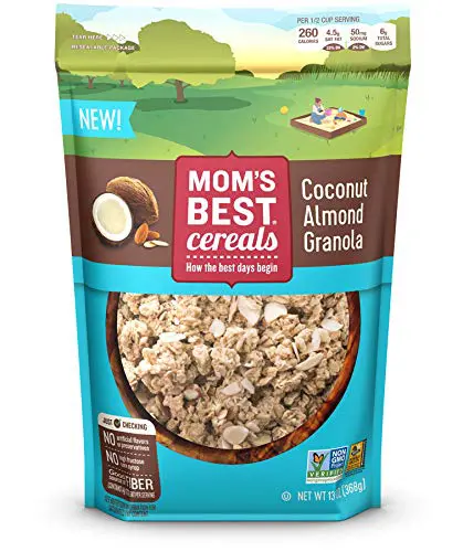 Mom's Best Coconut Almond Granola Cereal. The perfect holiday snack or recipe mix-in these high-quality, value-priced granolas come in four mouthwatering flavors.