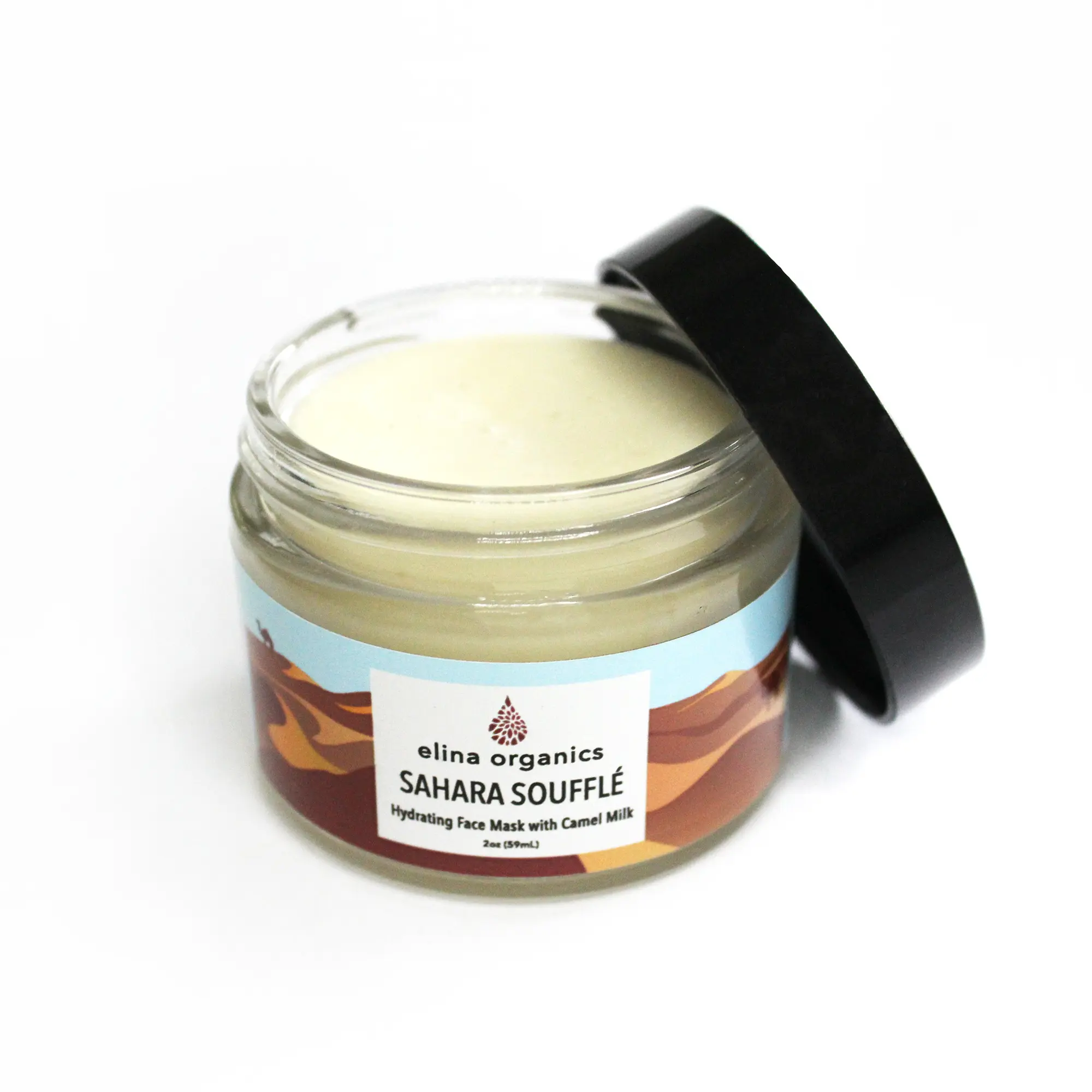 Elina Organics Sahara Souffle Face Mask with Camel Milk. The skincare fanatic will love this exotic, 100% organic beauty find. Made with Camel Milk, this deeply hydrating face mask contains a powerful balanced blend of skin-repairing nutrients like natural alpha-hydroxy acids, proteins, and vitamins.