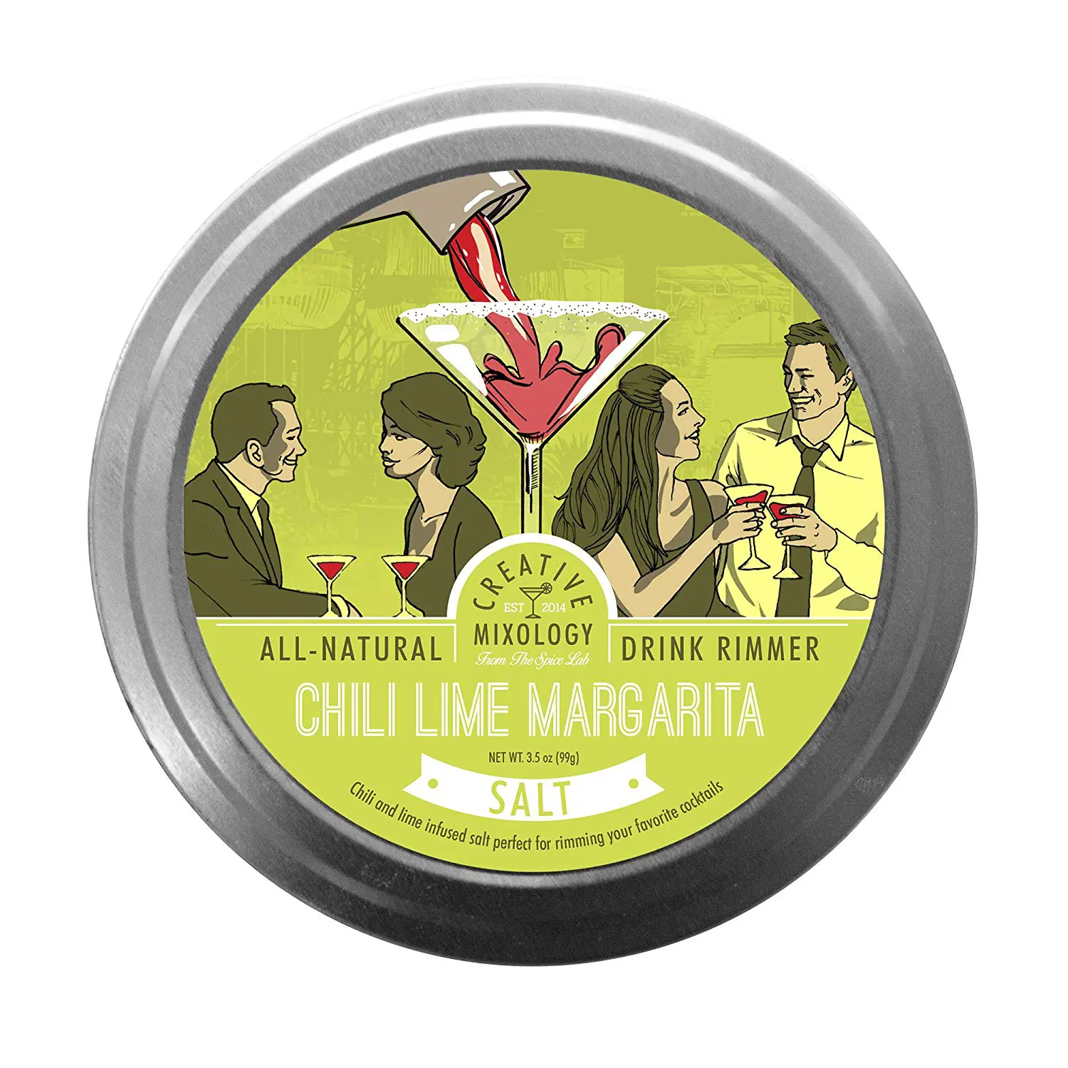 The Spice Lab All Natural Chili Lime Salt. Creative Mixology's chili lime salt cocktail rimmers will turn your favorite drink into the ultimate conversation piece at any party.
