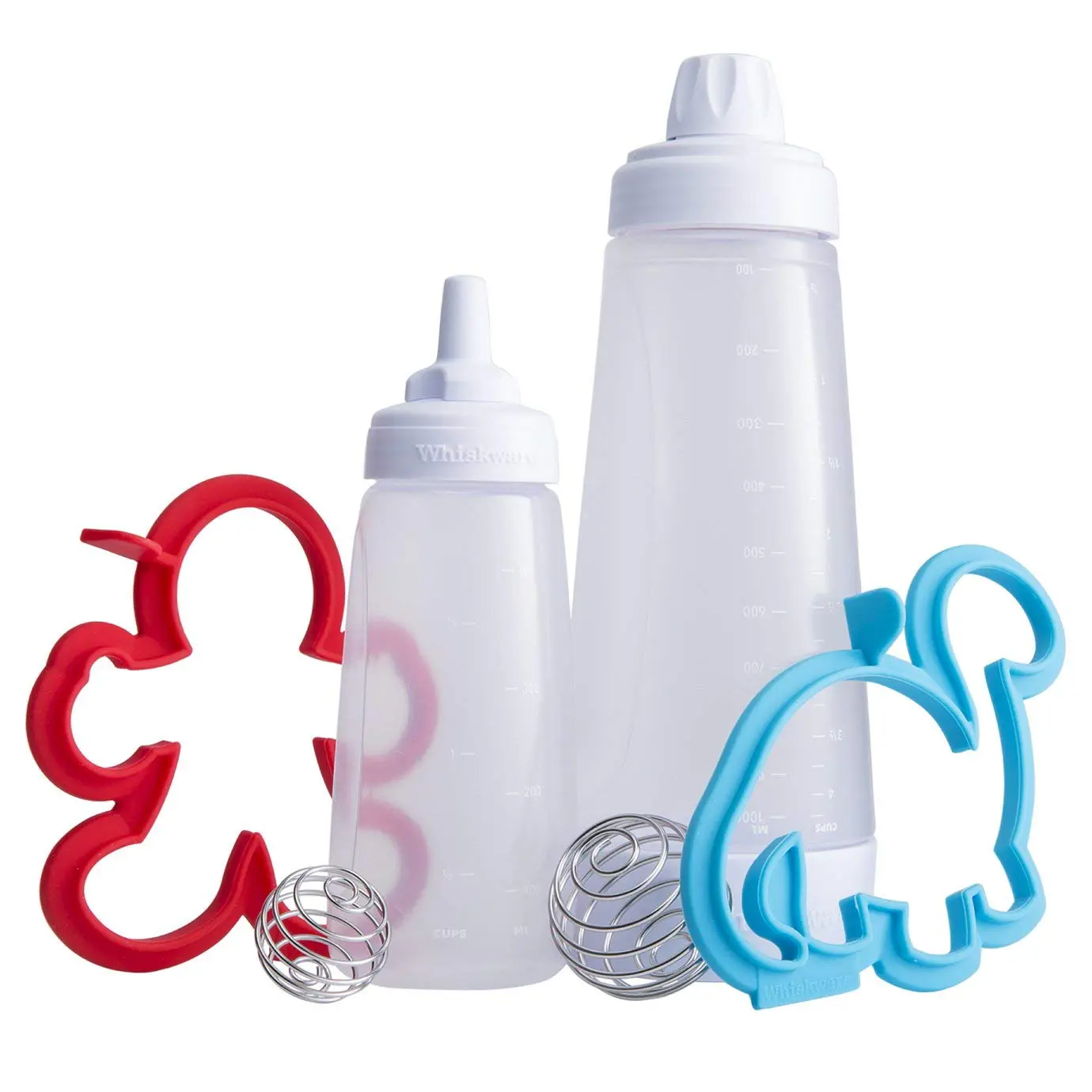 Whiskware Pancake Art Kit. Up your breakfast game, and get the kids in on the kitchen action. The Whiskware&trade; Pancake Art Kit makes cooking creative breakfasts easy, fast, and fun. The kit includes the Whiskware&trade; Batter Mixer, a Pancake Art Bottle, and two individual Pancake Shapers.