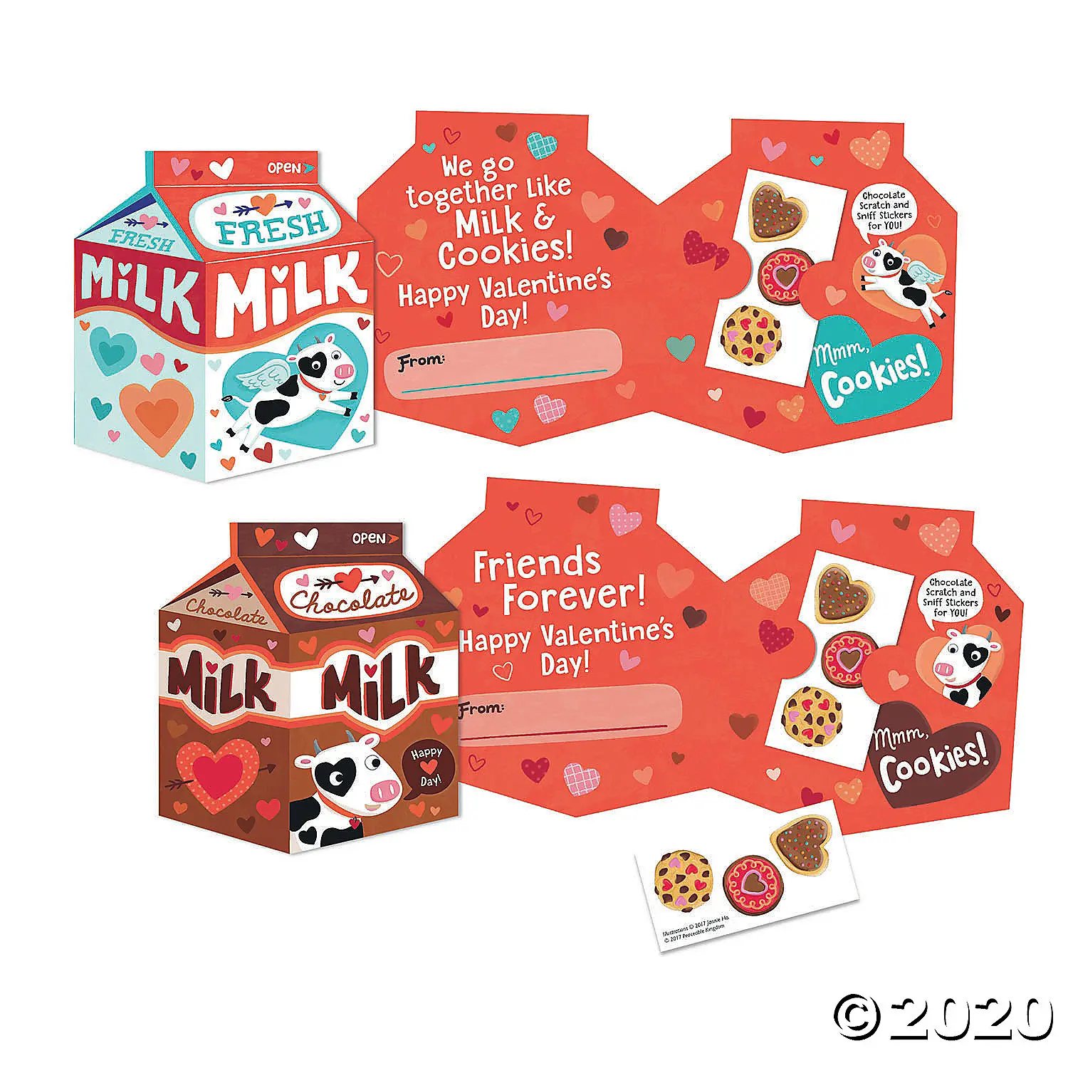 Milk & Cookies Scratch And Sniff Super Fun Valentines Pack. Featuring 28 cleverly designed cards with real envelopes, the Super Valentine Fun Pack lets your child give more than just a greeting - they get to give FUN! 2020 Valentine's Day Gift Guide from Jays Sweet N Sour Life Blog.