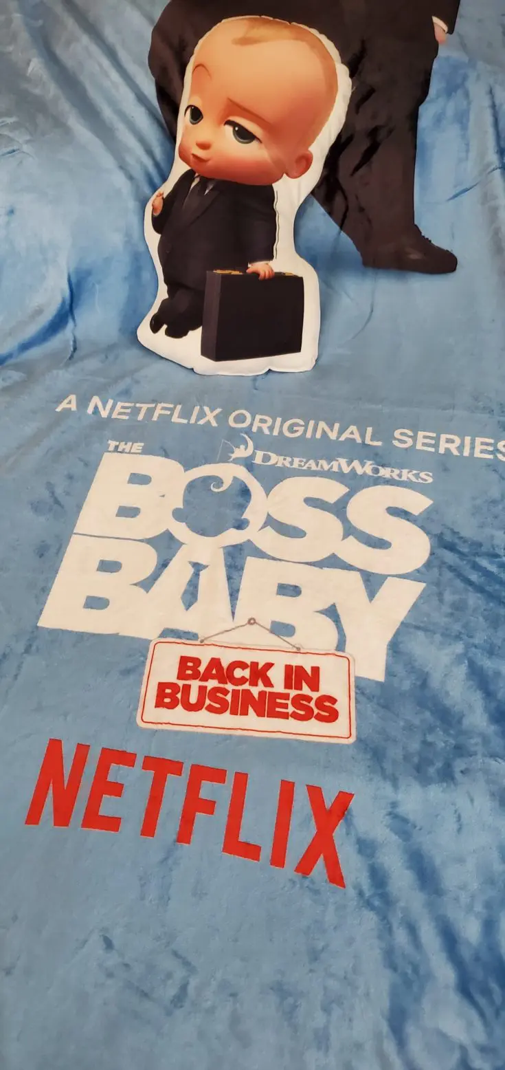 The Boss Baby Back in Business Plush Pillow. The boss is back, baby! After a long sabbatical everyone&rsquo;s favorite modern career baby makes a comeback in the newly launched Season 3 trailer for DreamWorks The Boss Baby Back in Business. 