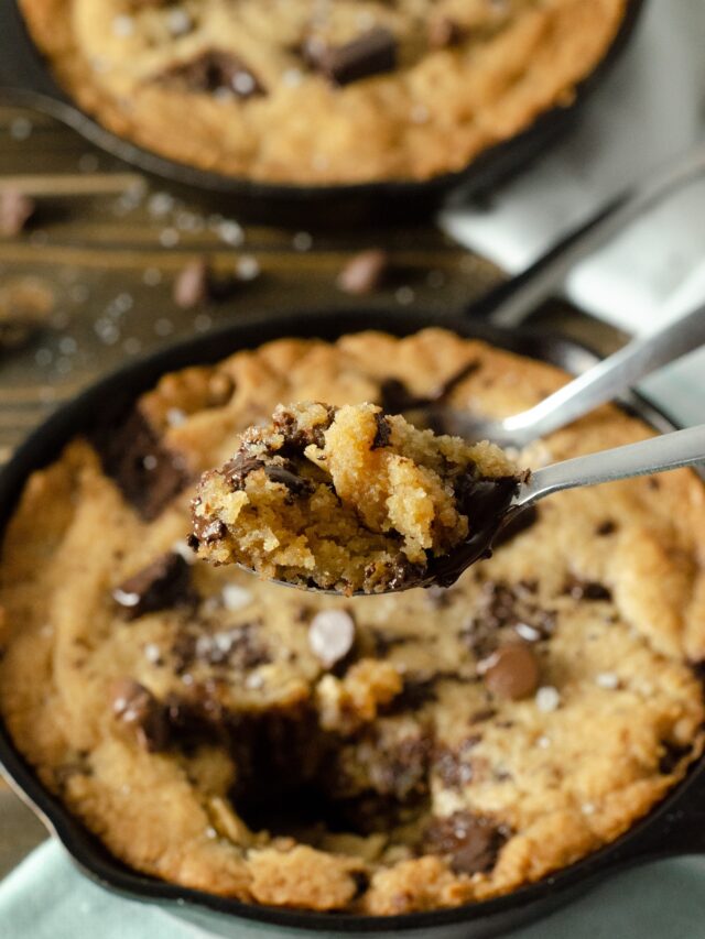 Sea Salt Chocolate Chip Skillet Cookie