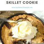 Sea Salt Chocolate Chunk Skillet Cookie. This brown butter Sea Salt Chocolate Chunk Skillet Cookie is packed with chunks of chocolate and topped with sea salt, it's the perfect dessert for two. The insanely soft center and crispy buttery edges will have you falling in love with this easy pizookie recipe. This ultimate Sea Salt Chocolate Chip Pizookie is baked in mini cast iron skillets and made with a lot of love and chocolate.