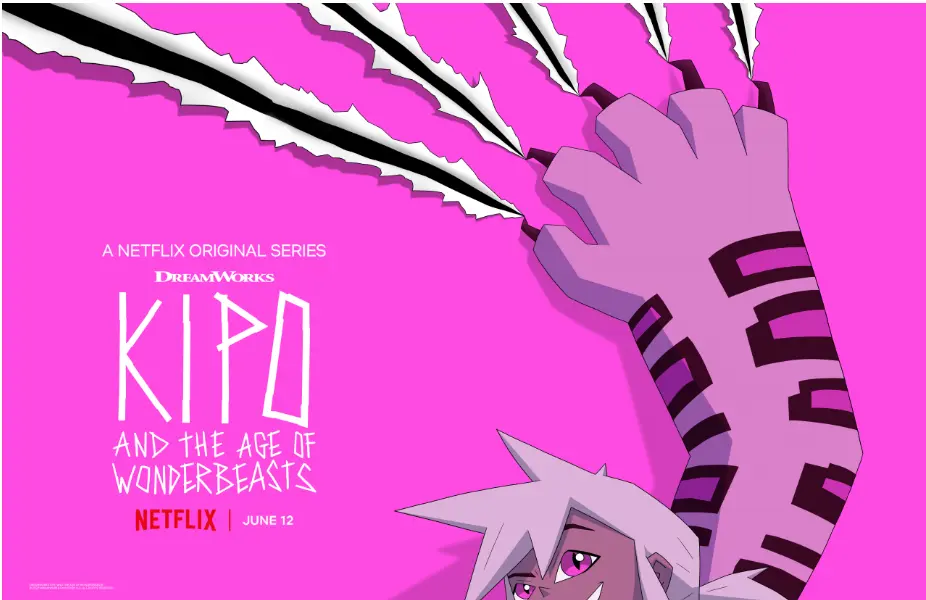 Kipo Season 2 Poster. DreamWorks Kipo and The Age of Wonderbeasts will return to Netflix June 12, for a second season filled with adventures through the whimsical, weird post-apocalyptic world of Las Vistas.