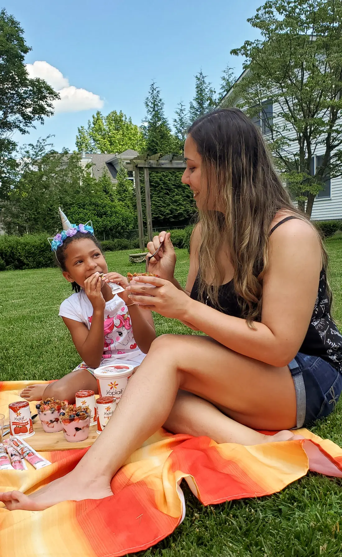 Backyard Picnic with Yoplait Esuun Jay. Grab your picnic baskets! It&rsquo;s time to host your very own backyard picnic featuring the foods your family loves. No need to leave home for this bunch of fun, just pick a date and then prep your picnic baskets.