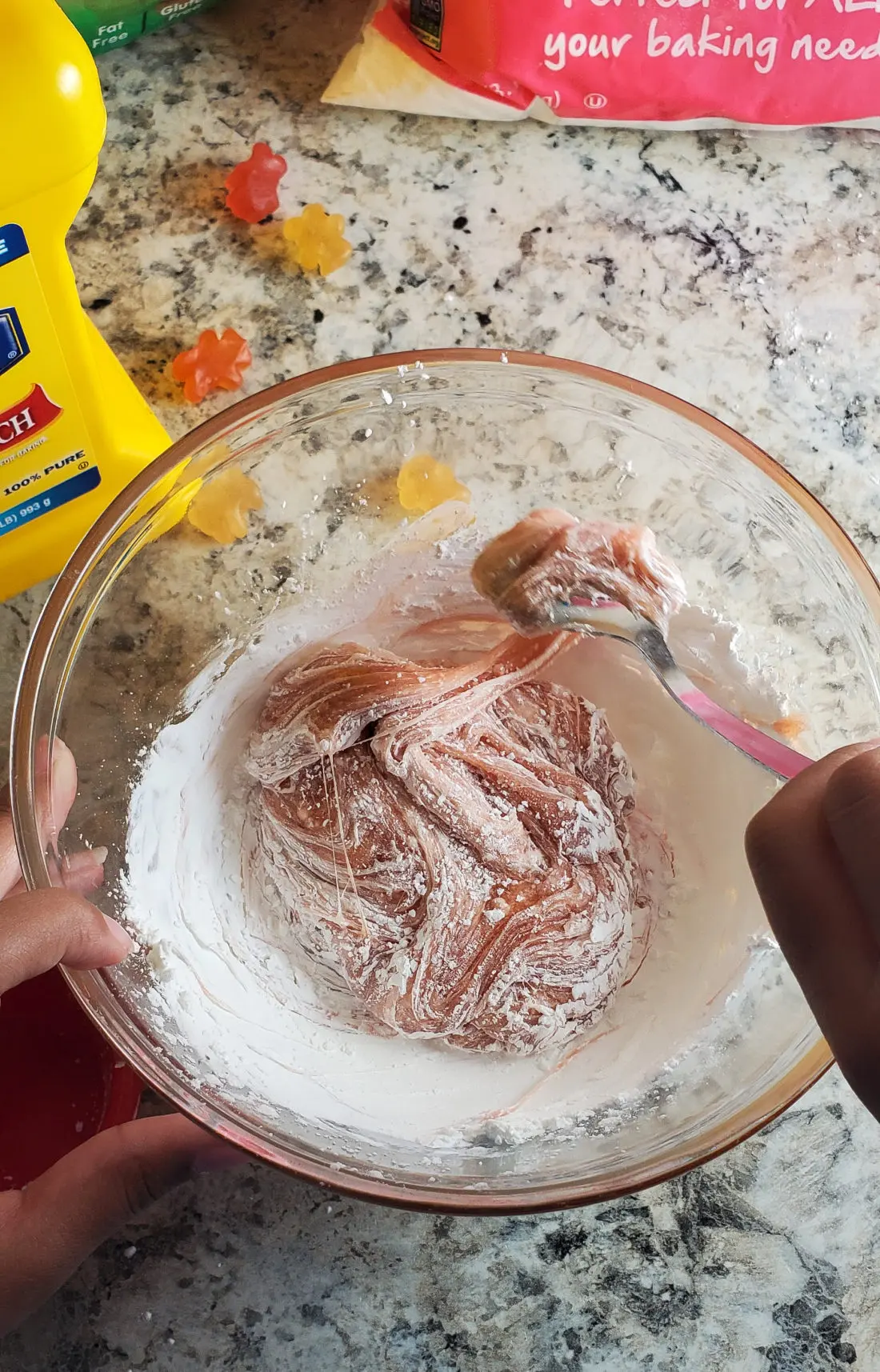 Gummy Bear Slime Mixing. Get ready for loveable bear hugs, digital culture references, life lessons, and Gummy Bear Slime!&nbsp;Stack the bears up, squish them down and make this adventurous slime that you can actually eat!