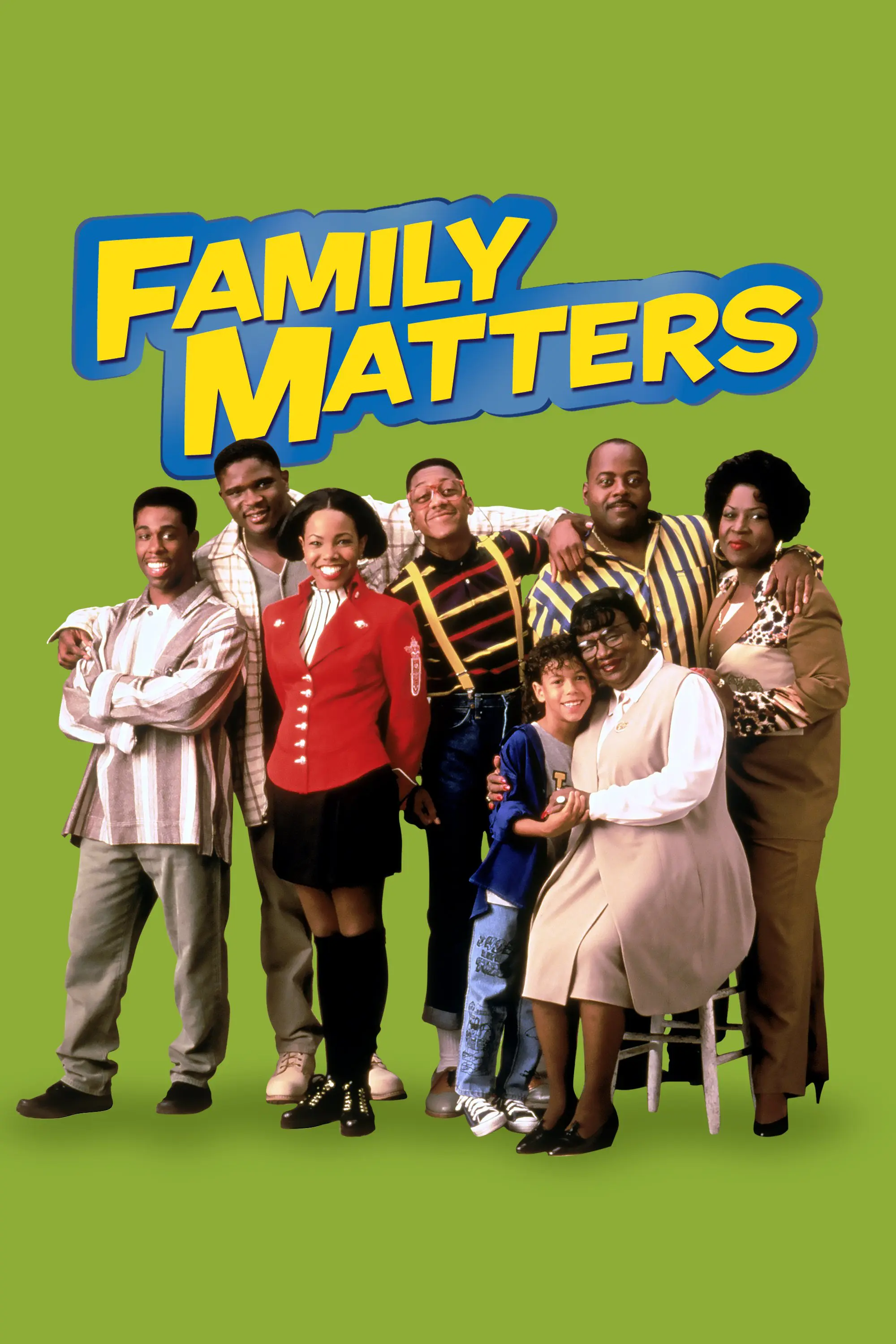 Family Matters Complete Series Digital Keyart. What matters most? Family, of course! Over its nine hit seasons,&nbsp;Family Matters brings us a hilarious slice of middle-class Americana along with one of TV's wackiest characters, nerdy genius Steve Urkel. The extended Winslow family redefines the word "togetherness" as their home splits at the seams with chaos, confusion, and laughter.