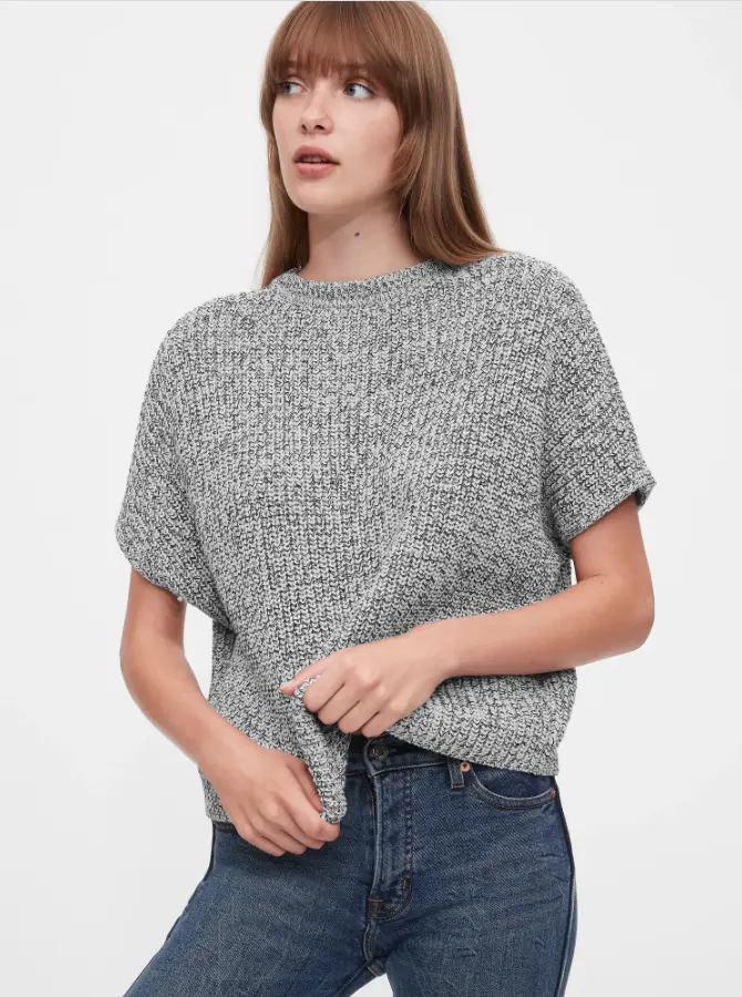 GAP Fall Faves Doleman Sleeve Boatneck Sweater. Grab the Dolman Sleeve Boatneck Sweater for your daily outings or for a special day out on the town. This fashionable sweater boasts a soft knit fabric with short dolman sleeves and boatneck. The perfect way to stay comfy and cozy throughout the fall season.