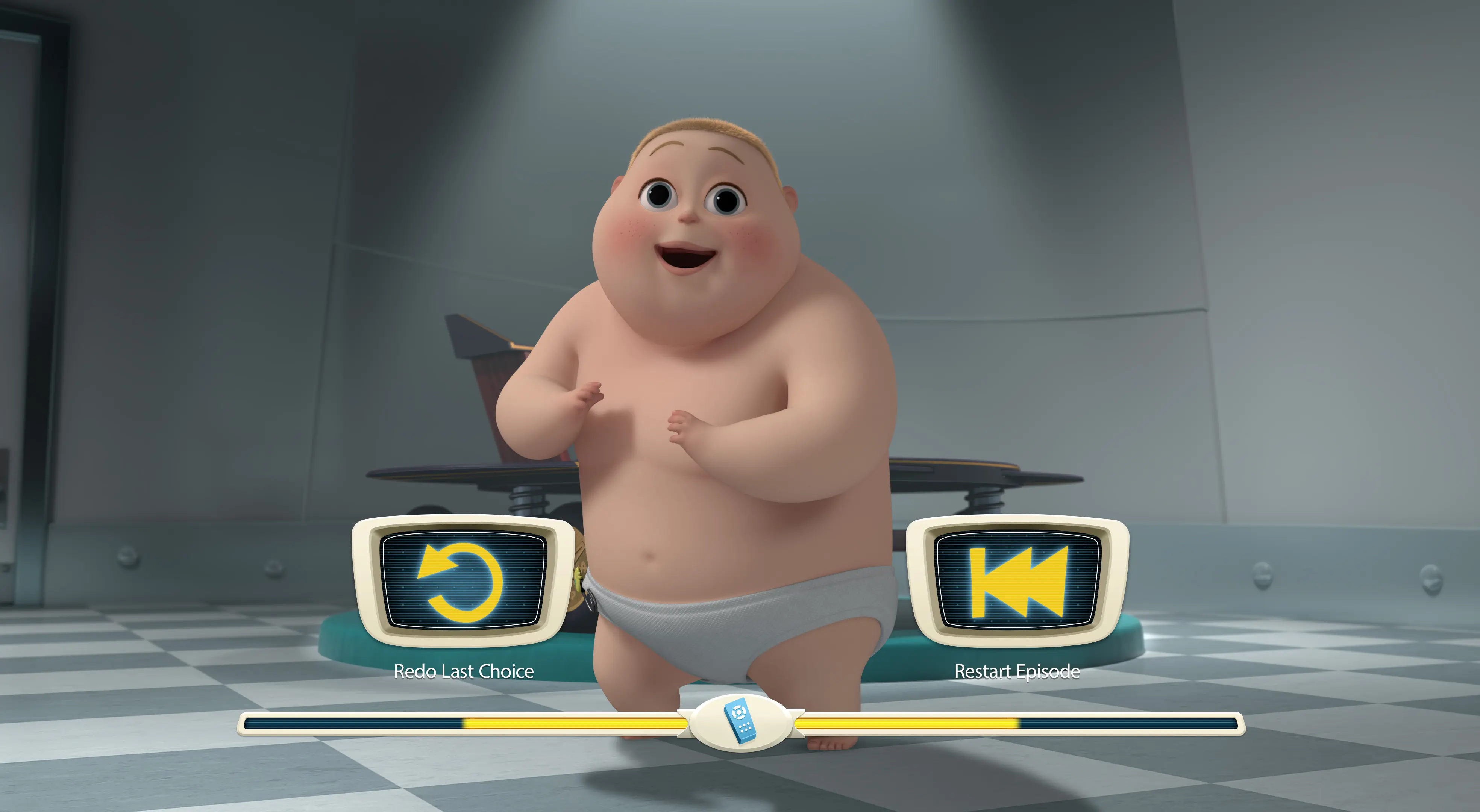Jimbo Interactive DreamWorks The Boss Baby: Get That Baby!. Welcome to the Baby Corp Job Simulator! Through a series of interactive (and hilarious) choices, you will fight off Boss Baby&rsquo;s villains, save Baby Corp, and discover the perfect position for the company&rsquo;s newest recruit: you! DreamWorks The Boss Baby Get That Baby! interactive special comes to Netflix on September 1st.