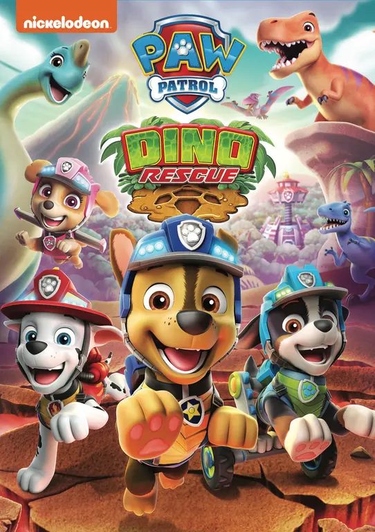 PAW Patrol: Dino Rescue DVD. ROAR into a prehistoric land with the PAW Patrol in these&nbsp;six&nbsp;dino-mite tales, including&nbsp;two&nbsp;double-length missions. Join the pups as they roll into Dino Wilds to keep their new friends safe from an erupting volcano and a scheming dino egg thief. Then, the team gears up for a robotic dinosaur adventure.