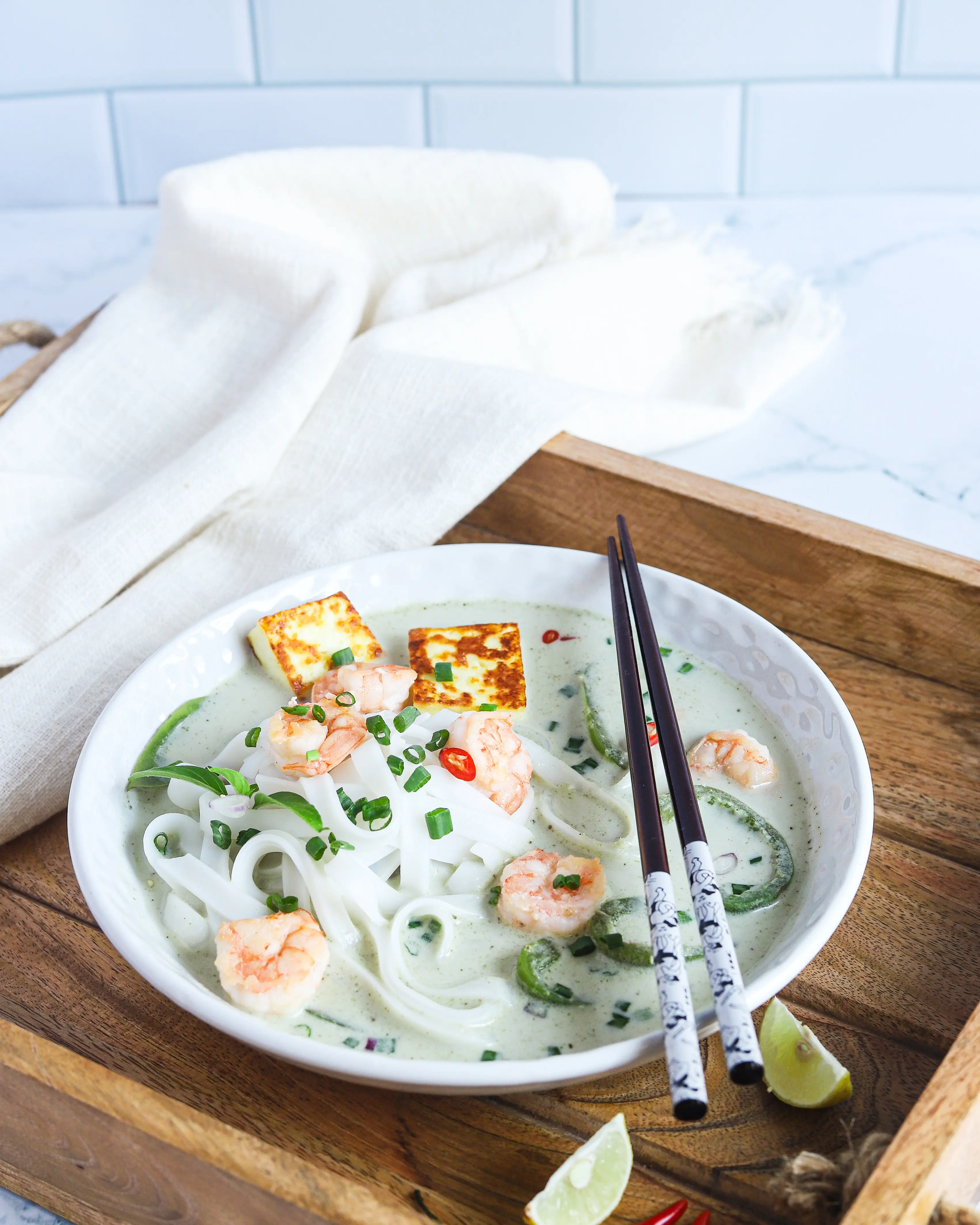 Thai Green Curry Noodles Chopsticks. These Thai Green Curry Noodles boast a flavorful broth made with coconut milk and fresh ingredients. Fill your bowl with fresh veggies, shrimp, tofu, and rice noodles for a flavorful easy weeknight dinner recipe.