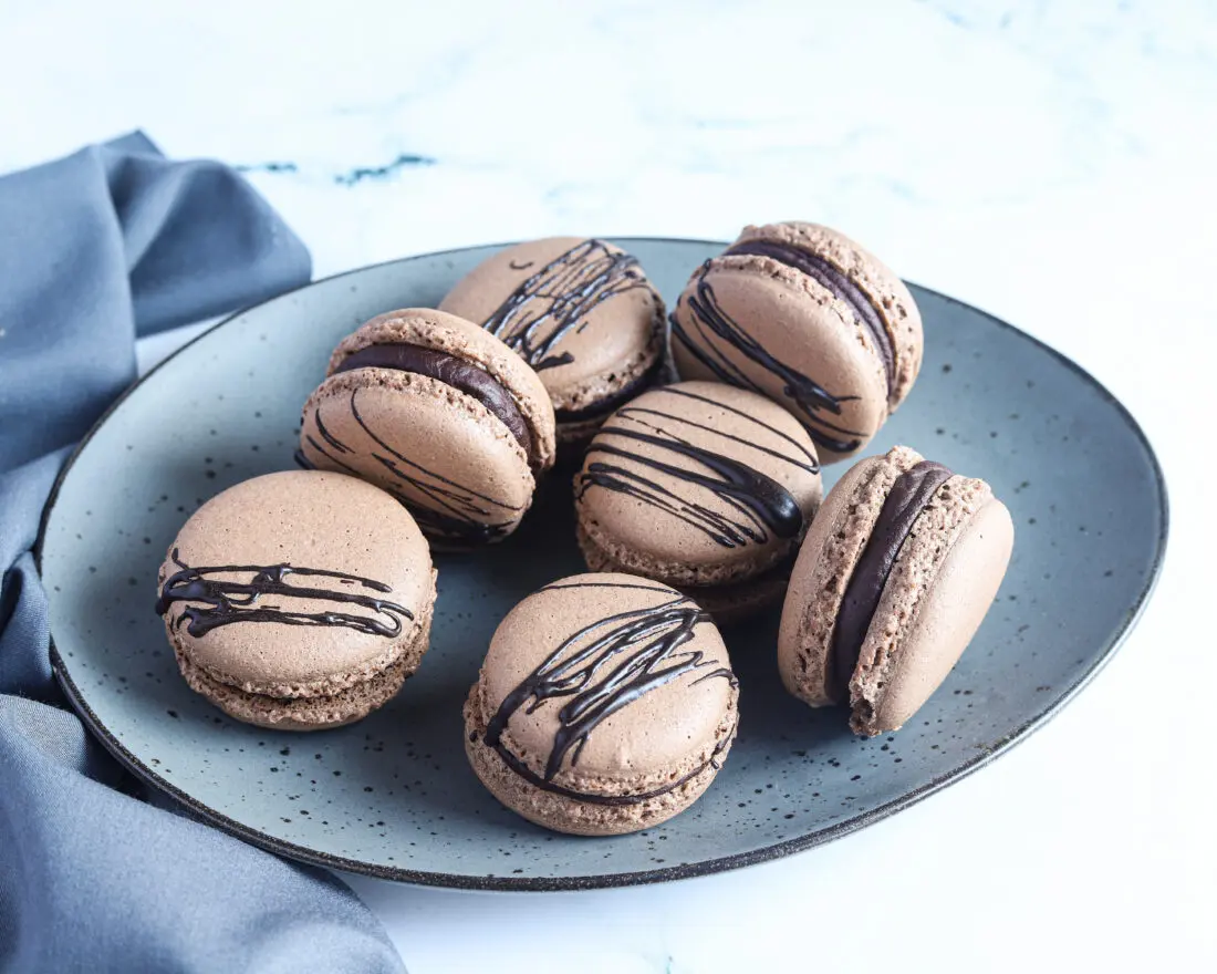 Chocolate Macarons with Salted Caramel Filling Holiday. These Chocolate Macarons with Salted Caramel Filling are a delight, so soft and full of flavor. Perfect for entertaining as well as sweet treat gifts to loved ones during the holidays.&nbsp;