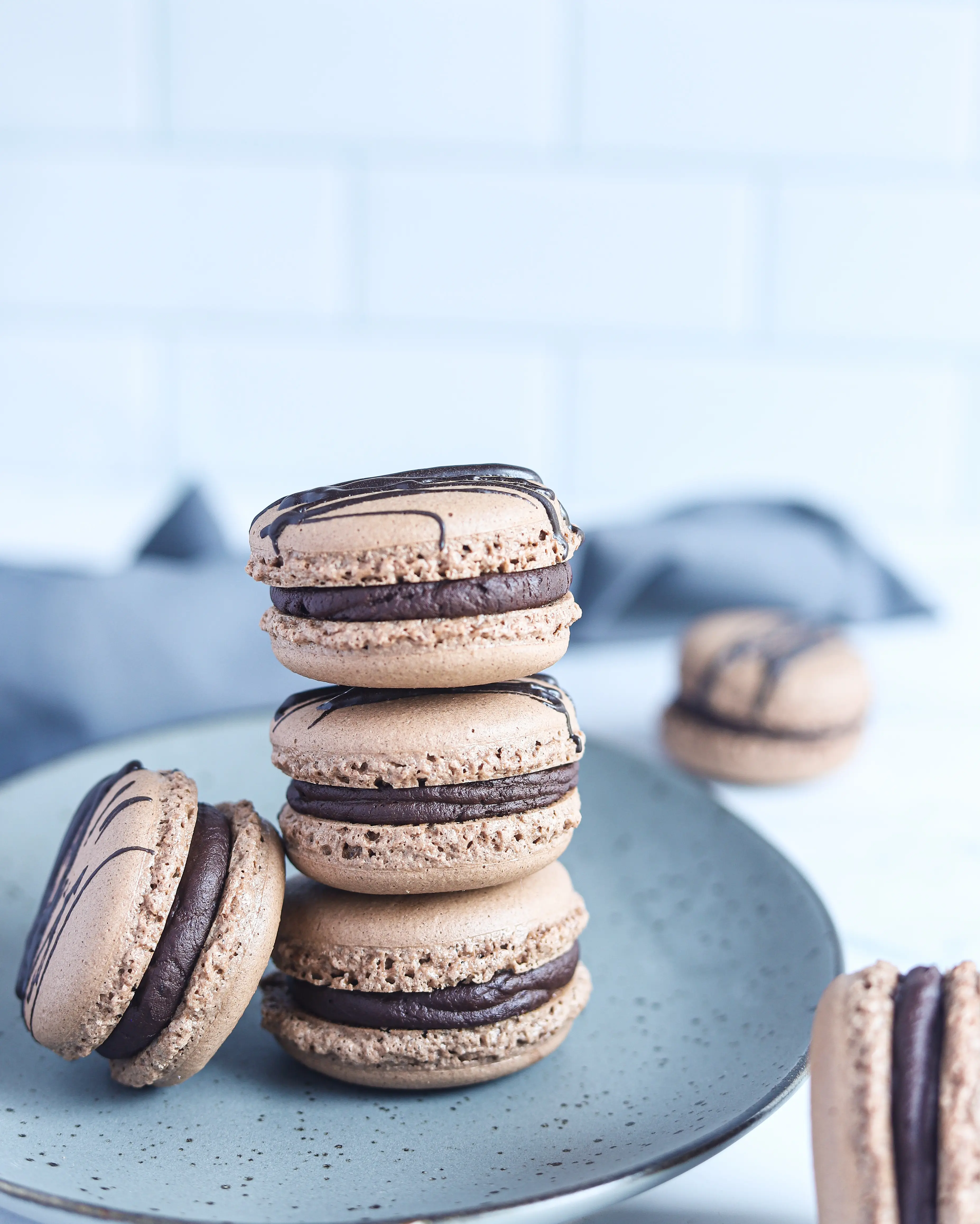 Chocolate Macarons with Salted Caramel Filling Snack. These Chocolate Macarons with Salted Caramel Filling are a delight, so soft and full of flavor. Perfect for entertaining as well as sweet treat gifts to loved ones during the holidays. 