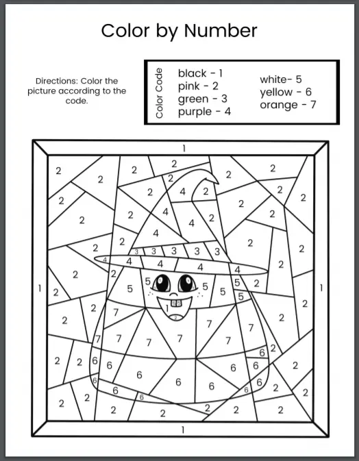 . Halloween Color By Numbers Candy Corn PrintableThese free Halloween Color By Numbers Printables are loads of fun for all ages. Grab your spooky fun printables on my blog for a creepy good time.