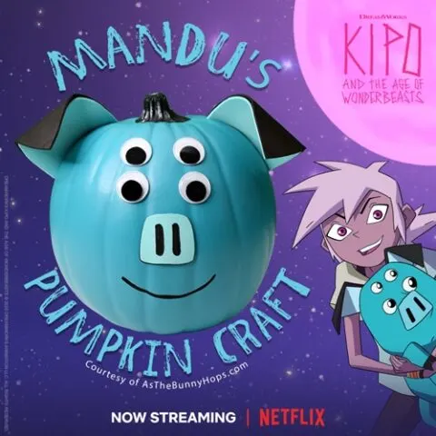 Make your very own Mandu this Halloween season! No craving needed, this Kipo and the Age of Wonderbeasts Mandu Pumpkin is an easy kid-friendly craft. Grab the printable instructions along with some supplies to bring to life your very own Mandu.