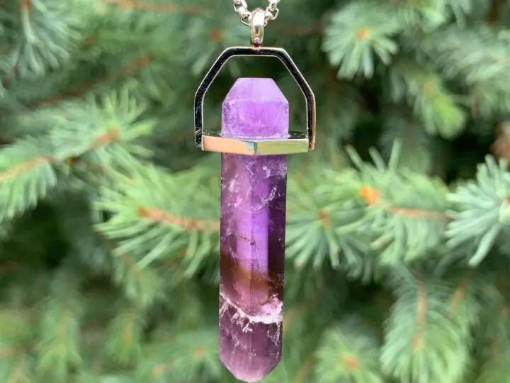 Image for Mindful Breathing Necklace Amethyst
