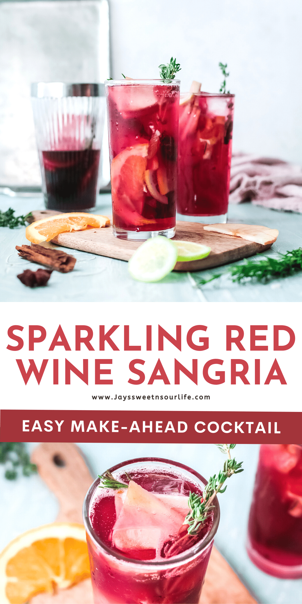 Sparkling Red Wine Sangria - Life With Jay Simms