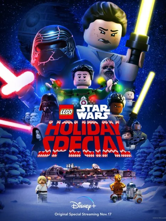 The LEGO Star Wars Holiday Special Movie Poster. The LEGO Star Wars Holiday Special reunites Rey, Finn, Poe, Chewie, Rose, and the droids for a joyous feast on Life Day. Join BB-8 on a new adventure to gain a deeper knowledge of the Force premiering on Disney+ November 17.