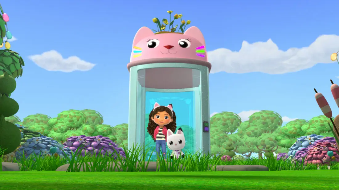 Gabby's Dollhouse Animated. Welcome to&nbsp;Gabby's Dollhouse, the preschool show with a surprise inside! DreamWorks Gabby's Dollhouse&nbsp;unboxes a surprise before jumping into a fantastical animated world full of adorable cat characters that live inside Gabby&rsquo;s dollhouse. Any adventure can unfold when we play in&nbsp;Gabby's Dollhouse! Premiering on Netflix January 5th, 2021.