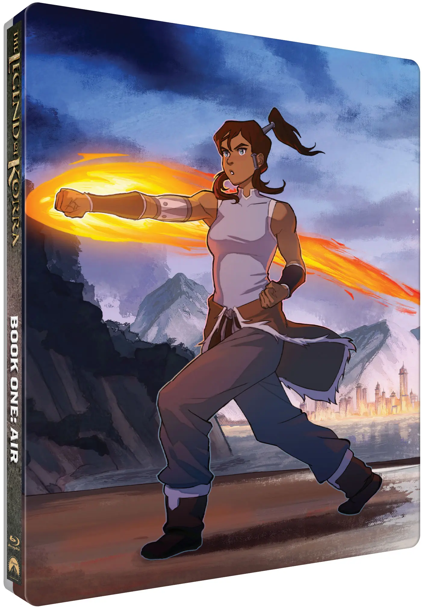 The Legend of Kora Limited Edition Steelbook Collection Book 1 Cover. Nickelodeon's&nbsp;critically acclaimed, Emmy&reg; Award-winning&nbsp;The Legend of Korra&nbsp;animated series receives the SteelBook&reg; treatment. The Legend of Korra - The Complete Series Limited Edition Steelbook Collection, a 4-book collection features stunning new artwork by artist Caleb Thomas. Each book featuring a different element (Fire, Water,&nbsp;Earth, and&nbsp;Air).