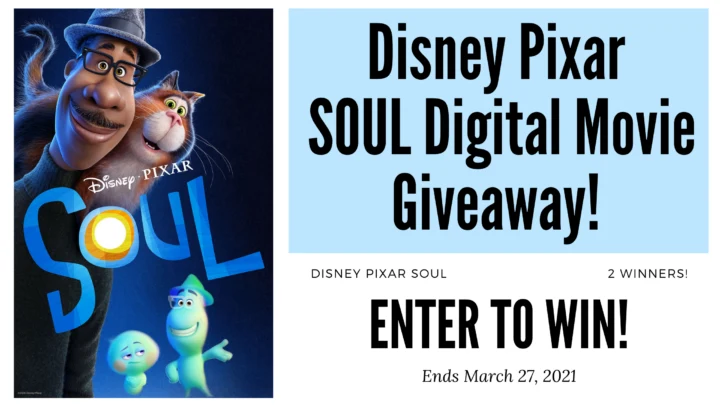 Disney Pixar's SOUL is now available to own on available on digital, 4K Ultra HD&trade;, Blu-ray&trade; today! To celebrate this release, I am hosting a giveaway where you can enter to win a digital copy of Pixar's SOUL on my blog today! I will be choosing 2 lucky winners, giveaway closes March 27, 2021.