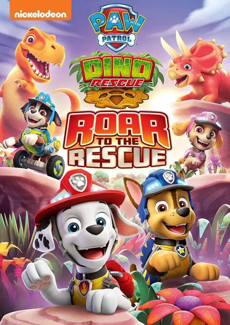 Get ready to return to the Dino Wilds for roaring rescues in the all-new DVD release. PAW Patrol: Dino Rescue Roar to the Rescue. Follow along As the PAW Patrol reunite with their prehistoric pals, they&rsquo;ll help a runaway Brachiosaurus, perform some dino-dentistry, stop a pie-clone, and more.