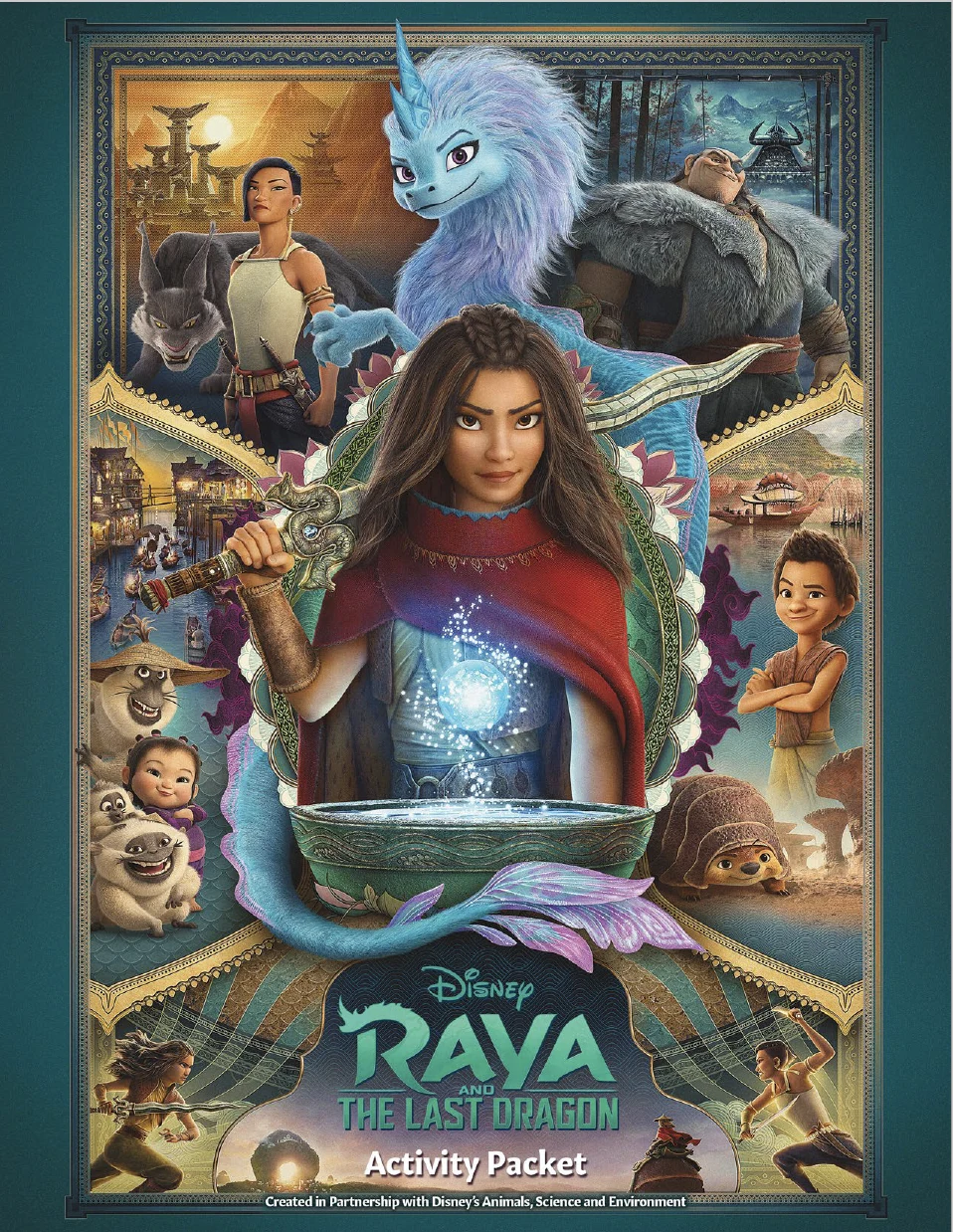 This Free Printable Printable Raya and The Last Dragon Activity Packet has so many fun features. Which include mad libs, Design your fantasy animal, as well as more information about the world of Kumandra.