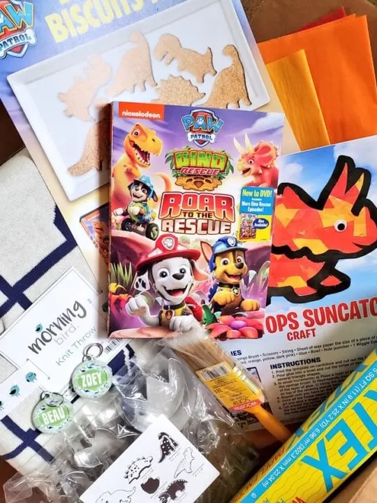 Get ready to return to the Dino Wilds for roaring rescues in the all-new DVD release. PAW Patrol: Dino Rescue Roar to the Rescue. Follow along As the PAW Patrol reunite with their prehistoric pals, they&rsquo;ll help a runaway Brachiosaurus, perform some dino-dentistry, stop a pie-clone, and more.