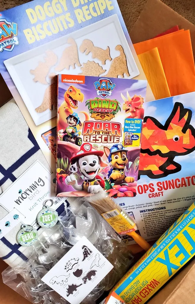 Get ready to return to the Dino Wilds for roaring rescues in the all-new DVD release. PAW Patrol: Dino Rescue Roar to the Rescue. Follow along As the PAW Patrol reunite with their prehistoric pals, they&rsquo;ll help a runaway Brachiosaurus, perform some dino-dentistry, stop a pie-clone, and more.
