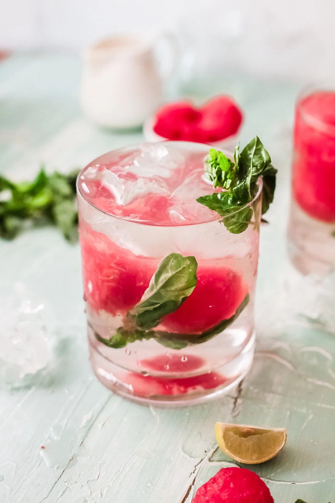 Enjoy this refreshing Sparkling Watermelon Juice on a hot summer day. Made with fresh ingredients, including watermelon and basil leaves, It's the perfect summer drink.