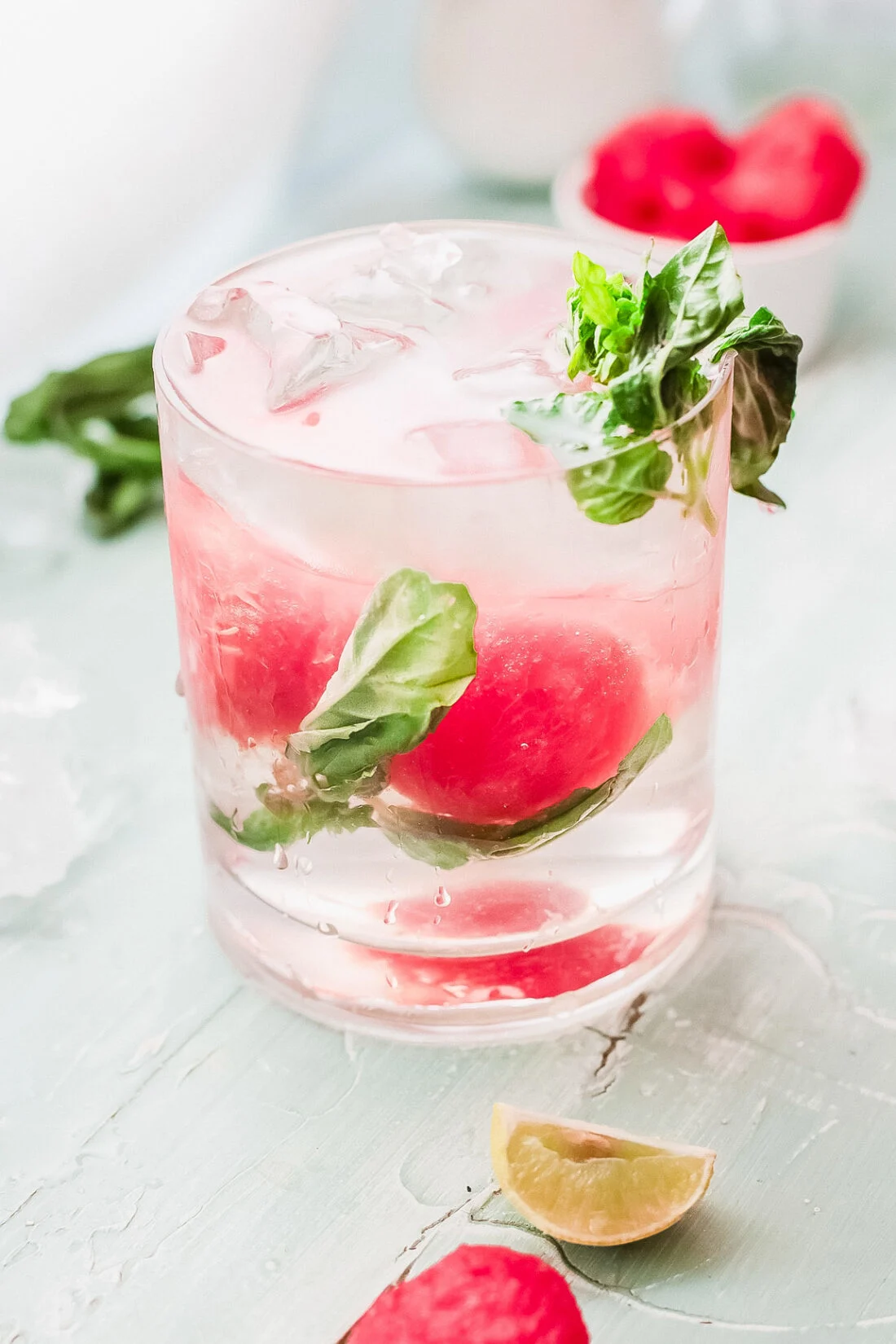 Enjoy this refreshing Sparkling Watermelon Juice on a hot summer day. Made with fresh ingredients, including watermelon and basil leaves, It's the perfect summer drink.