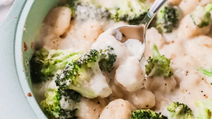 A delicious, easy, and quick dish that&rsquo;s perfect for weeknight dinners. This One-Pot Broccoli Gnocchi is a simple 5 ingredient dish that's kid-tested and approved.