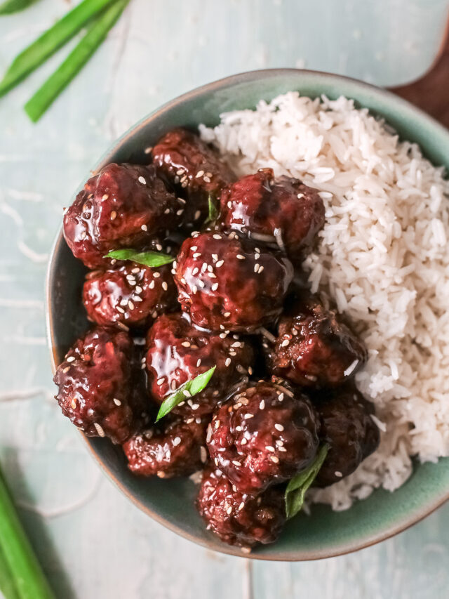 Sticky Mongolian Meatballs